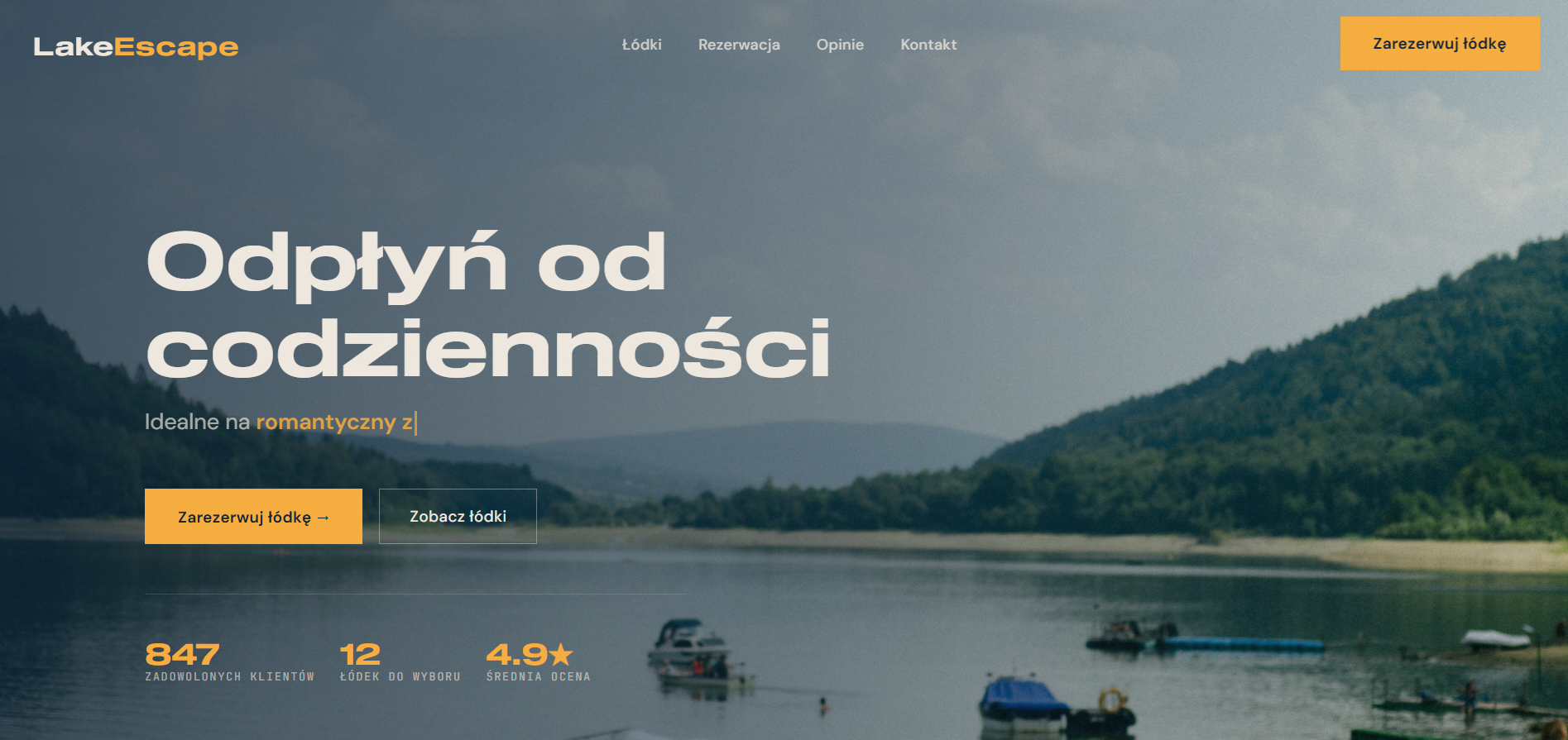 LakeEscape — wypożyczalnia łódek